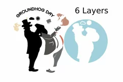 Happy Groundhog day SVG, PNG Groundhog Hamster Product Image 3