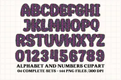 Neon Glitter Alphabet png clipart,neon glitter letter doodle Product Image 4