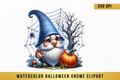 Watercolor Halloween Gnome Clipart, Halloween Gnome Bundle Product Image 5