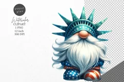 Patriotic clipart, Gnome clipart, Summer clipart Product Image 1
