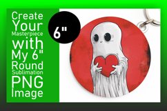 Whimsical Valentine&#039;s Ghost Circle Product Image 1