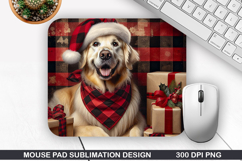 Dog Mouse Pad Sublimation, Christmas Mouse Pad PNG Product Image 1