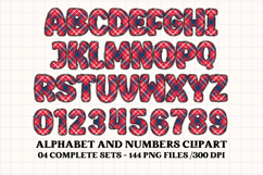 4th July Alphabet png clipart, independence letters doodle Product Image 4