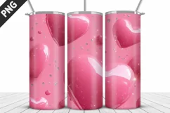 Valentines Love Skinny Tumbler PNG Wrap| Valentines Tumbler Product Image 3