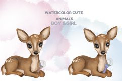 Baby animals watercolor bundle clipart. Sublimation baby Product Image 11