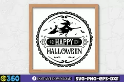 Happy halloween SVG, Vintage Halloween Sign SVG Product Image 2
