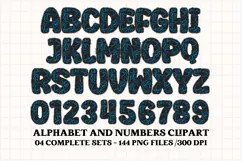 Halloween Alphabet png clipart, halloween letters doodle Product Image 4