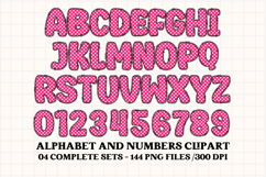 Valentine Alphabet Clip Art, valentines day letters doodle Product Image 4