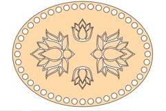 Oval basket base digital file, make myself handmade craft cr Product Image 9