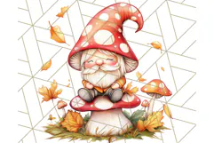 Fall Gnome PNG Clipart, Cute Autumn Gnomes with Pumpkins Product Image 2