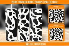 Cowhide Tumbler Wrap Designs, Sublimation Wrap Product Image 1