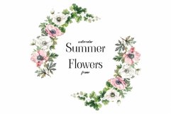 Watercolor Flowers Wreath - Watercolor Floral Product Image 1