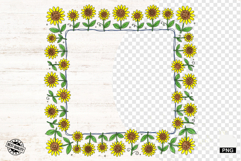 Sunflowers Doodle Frames PNG Product Image 1