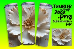 Whimsical Garden: 3D Floral Tumbler Art Product Image 1