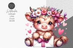 Valentines day, Highland calf, Love letter Product Image 1