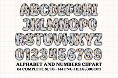 Halloween Alphabet png clipart, halloween letters doodle Product Image 4