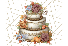 Fall Cake Clipart PNG, Autumn Cakes With Pumpkins Product Image 2