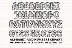Shabby Chic letters doodle, shabby chic png alphabet clipart Product Image 4