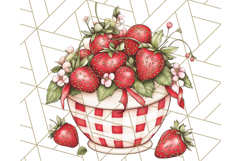 Cottagecore Strawberry Kitchen PNG Clipart, Retro Fruit Png Product Image 2