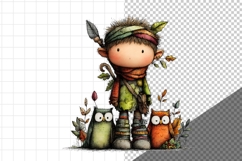 Watercolor Elf, Whimsical, Product Image 3