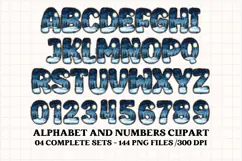 Christmas Alphabet png clipart, christmas doodle letters Product Image 4