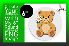 Sophisticated Circle Design for Sublimation , Cute Bear Product Image 1