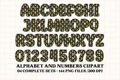 Black and Gold Alphabet png clipart, gold letters doodle Product Image 4