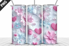 Valentines Love Skinny Tumbler PNG Wrap| Valentines Tumbler Product Image 5