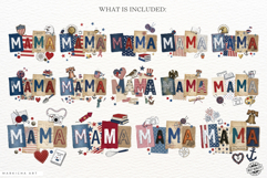 Patriotic MAMA Collage PNG Sublimation Product Image 4