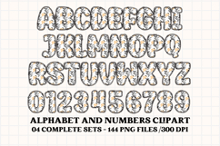 Halloween Alphabet png clipart, halloween letters doodle Product Image 4