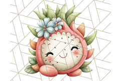 Fruit Doodles Clipart, Cute Cartoon Fruit PNG, Kawaii Food Product Image 2