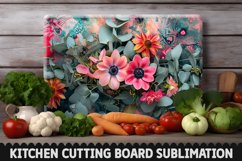 Cutting Board Sublimation Design - Flowers Sublimation PNG Product Image 1