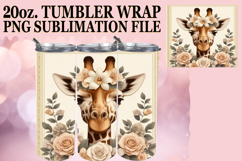 Joyful Spirits 20oz tumbler wrap, Giraffe Product Image 1