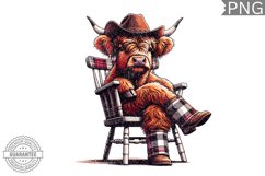 Retro Highland Cow Sublimation Bundle | Vintage Cow Design Product Image 7