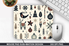 Pattern Mouse Pad, Christmas Mouse Pad PNG Design Product Image 1
