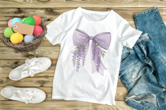 Lavender Wisteria Coquette Bow Clipart Product Image 9