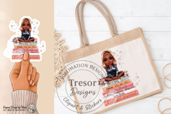 Black Bride Chibi PNG Bridal Shower Sublimation Blonde Chibi Product Image 9
