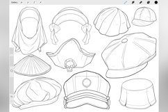 200 Procreate Headwear Stamp Brushes Product Image 6