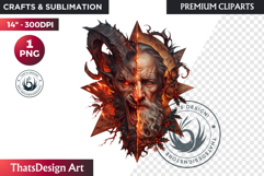 Krampus Christmas Clipart , Bad santa Christmas clipart png Product Image 1