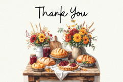 Cute Cottage Baking Watercolor Clipart Bundle Product Image 10