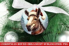 Christmas Round Ornament PNG | Santa | Sublimation | PNG Product Image 1