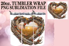 Serene Scapes: 20oz Heart Frame Sublimation Product Image 1