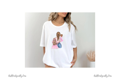 Mother &amp; Two Daughters Clipart Product Image 9