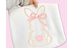 Pearl Bunny PNG, Easter Bunny Outline PNG, Happy Easter PNG Product Image 2