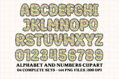 Whimsical Alphabet &amp; Numbers Clipart PNG 300 DPI Product Image 4