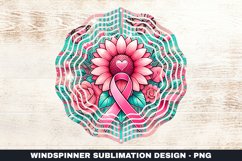 Cancer Awareness Ribbon Wind Spinner Sublimation Design Product Image 1