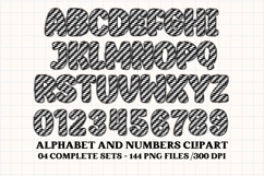 Geometric Alphabet png clipart, geometric doodle letters Product Image 4