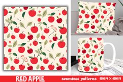 Red Apple Pattern Digital Papers Product Image 1