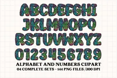 Rainbow Animal Alphabet png clipart, animal letters doodle Product Image 4