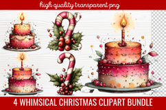 4 Whimsical Christmas Clipart | Cute Festive Holiday PNG Product Image 1